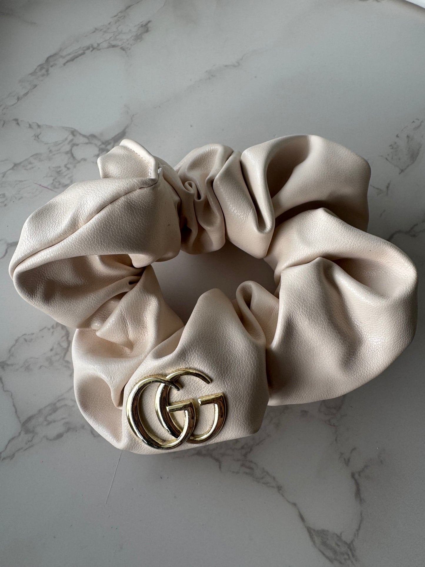 GG Leather Scrunchie