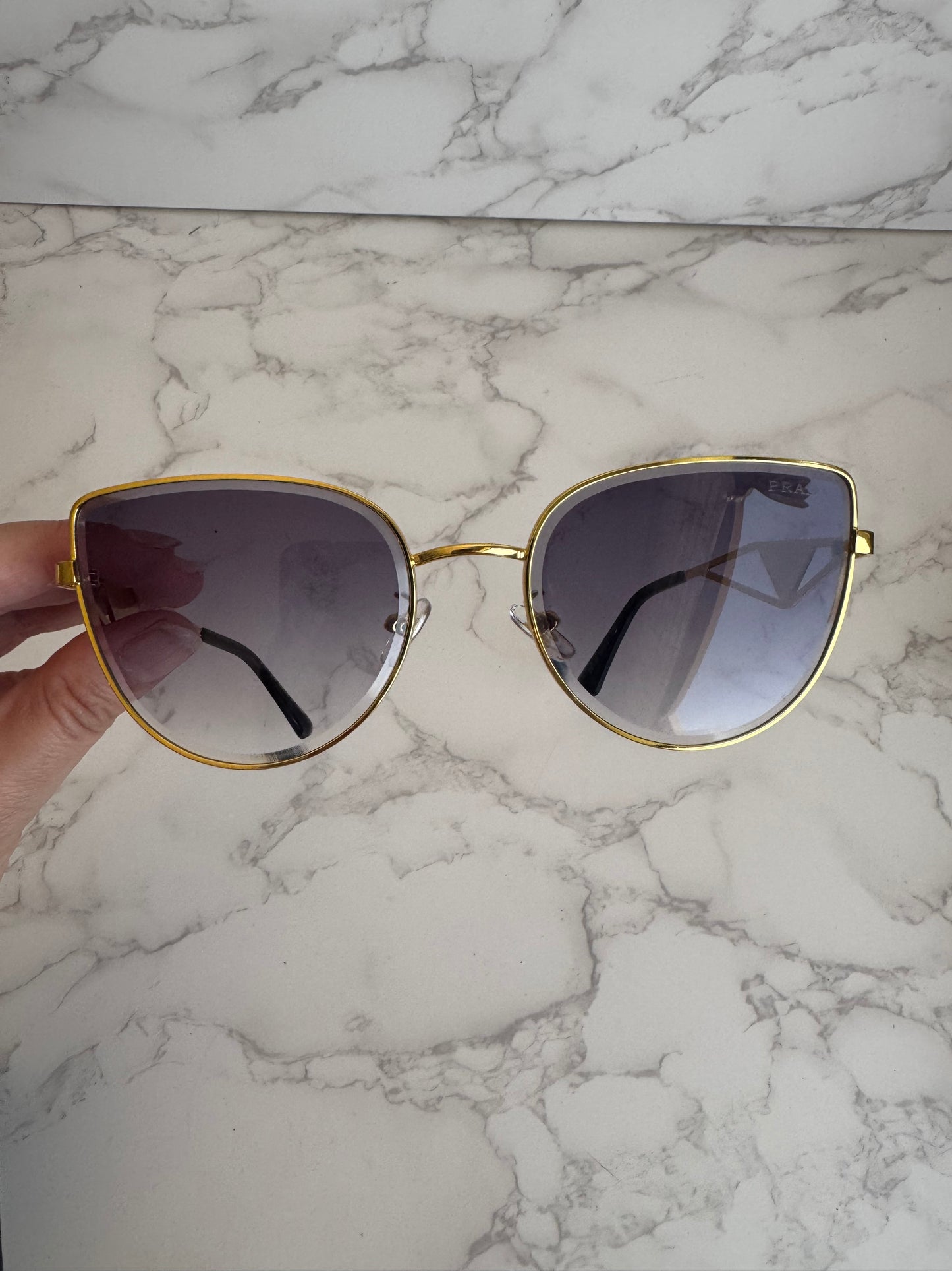 Preda Gold Metal Sunglasses
