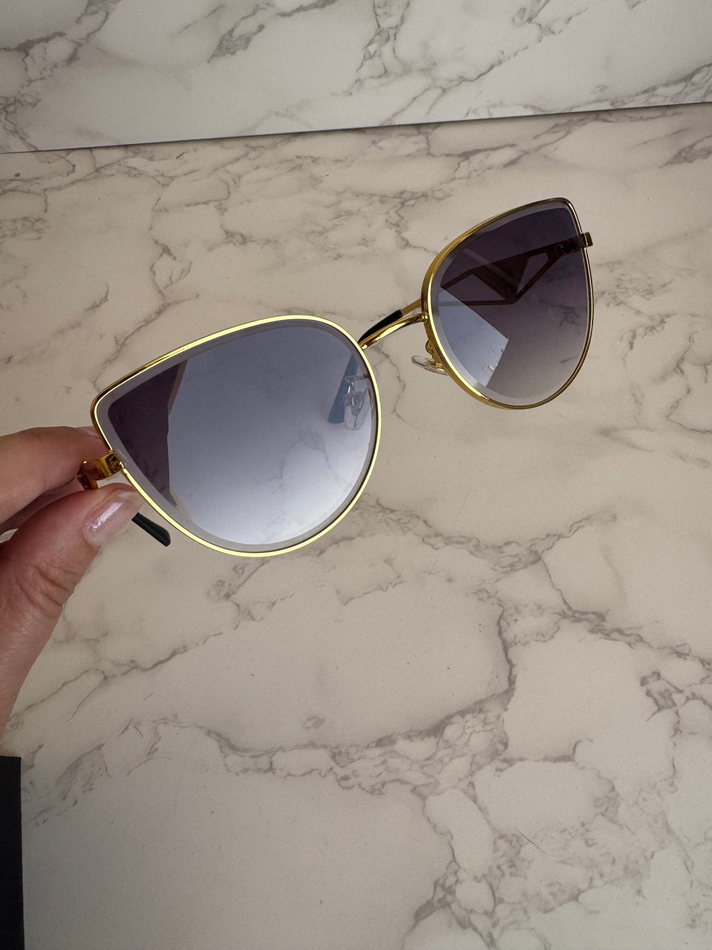 Preda Gold Metal Sunglasses