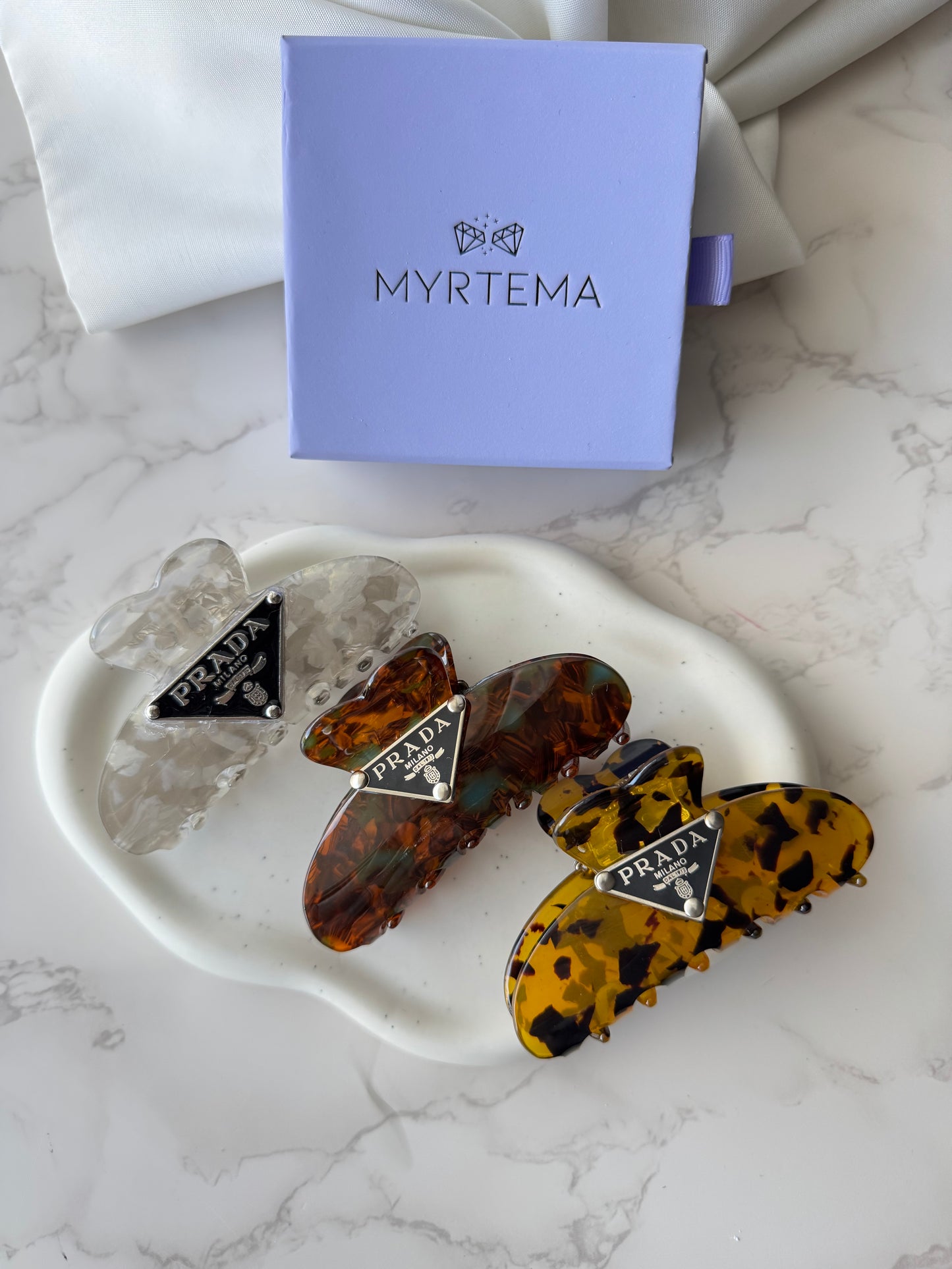 Prada Leopard Hair Clip