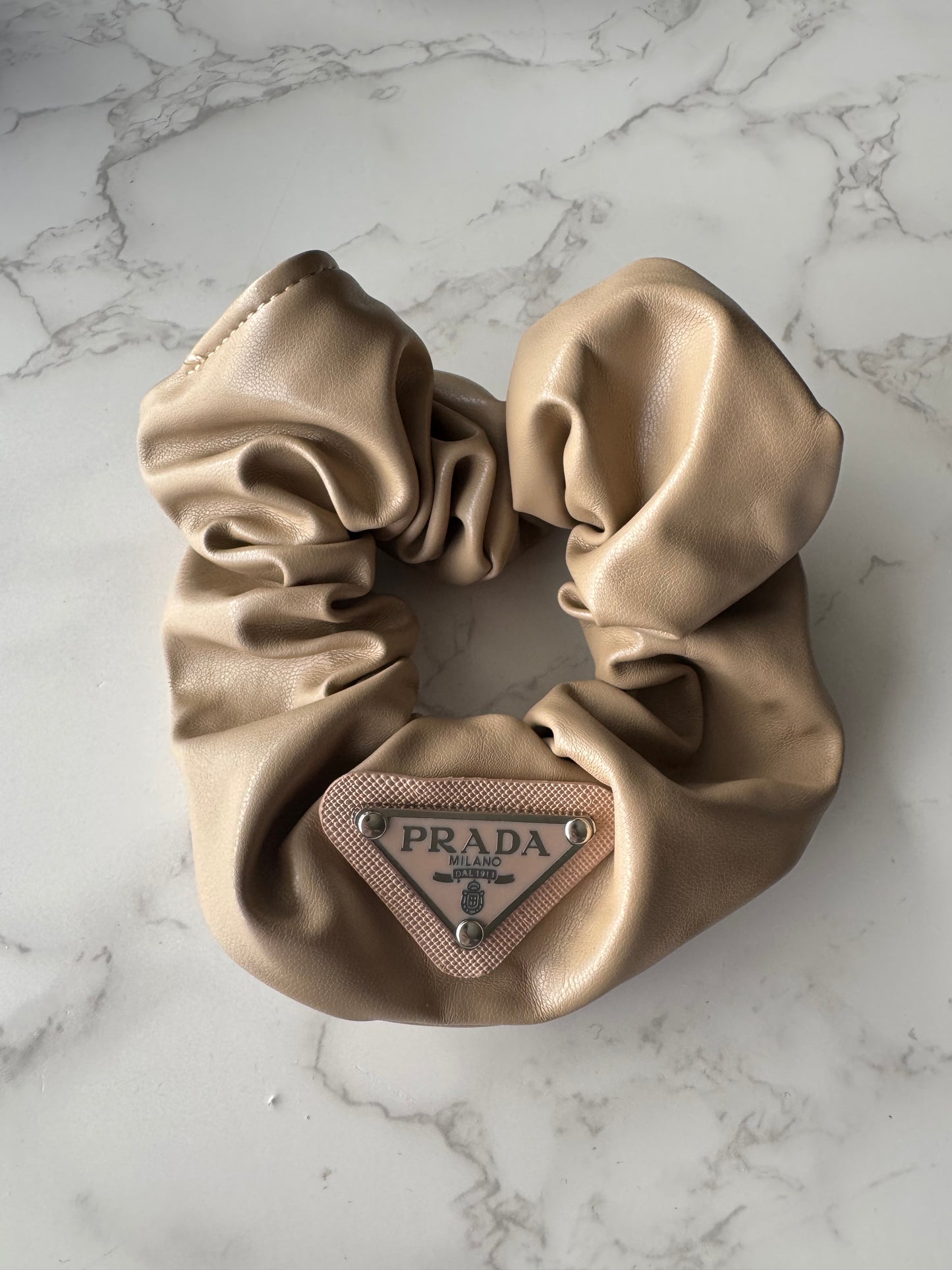 Preda Leather Scrunchie
