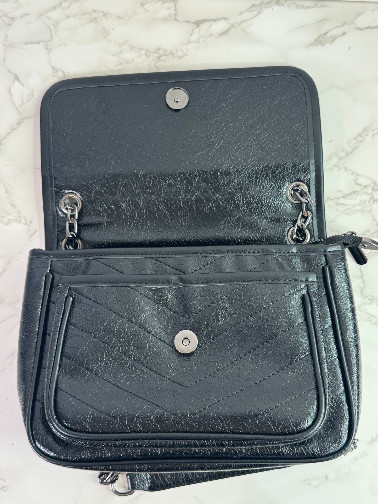 Loren Leather Τσάντα (Μαύρο)