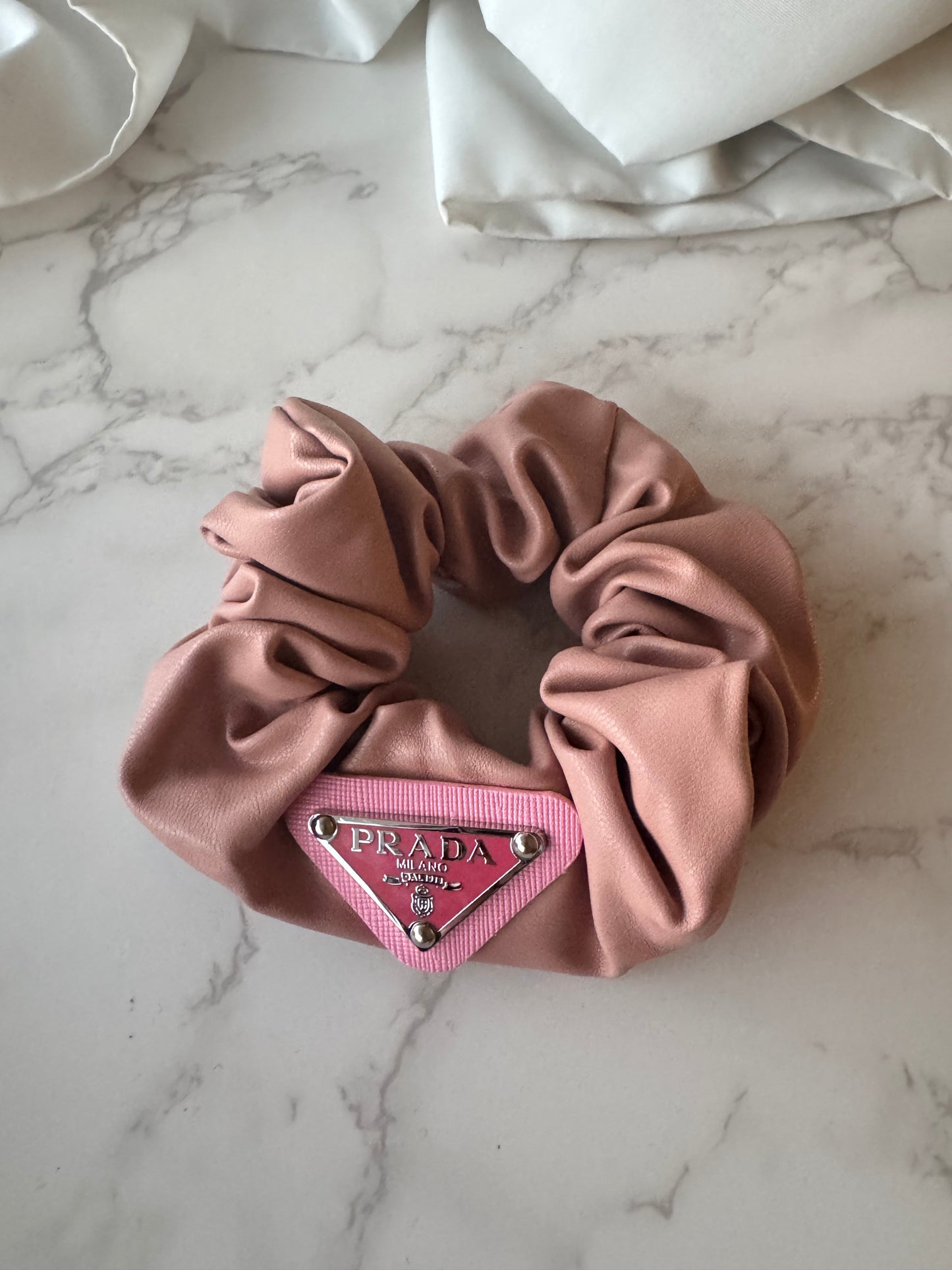 Preda Leather Scrunchie