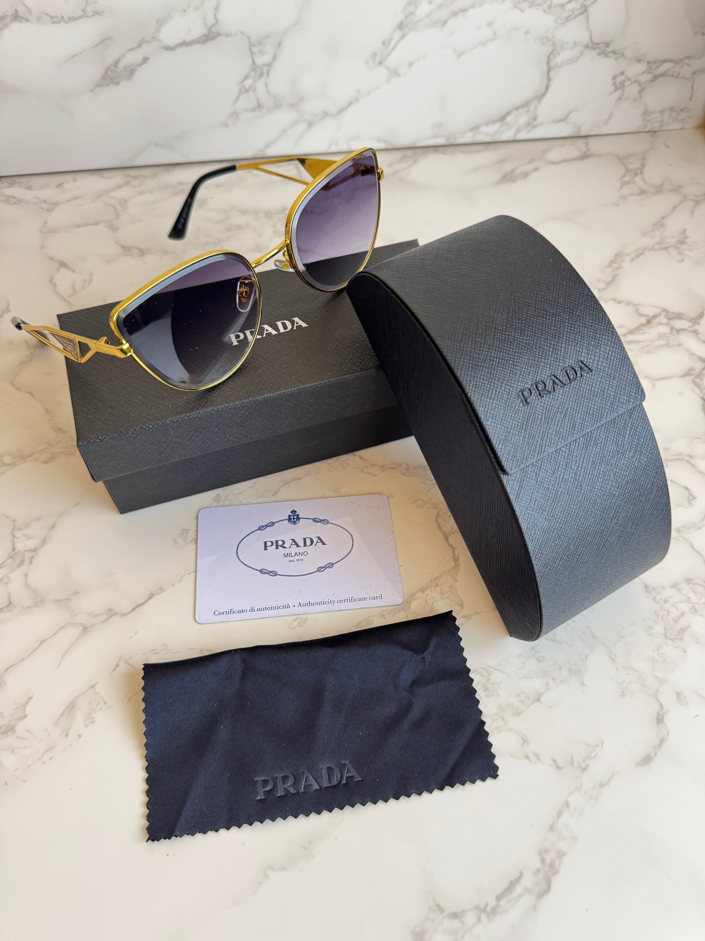 Preda Gold Metal Sunglasses