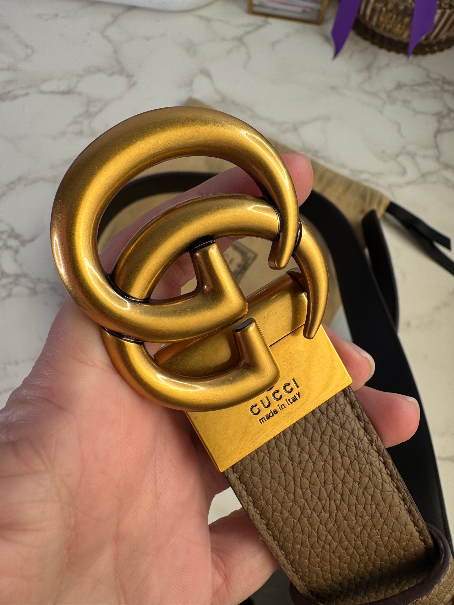 GG Leather Belt