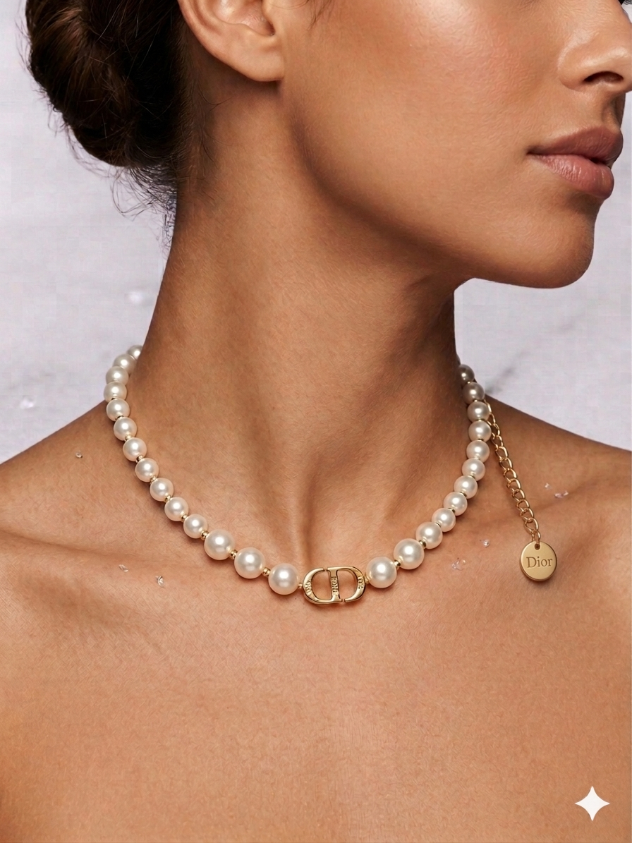 Diora White Pearls Κολιέ