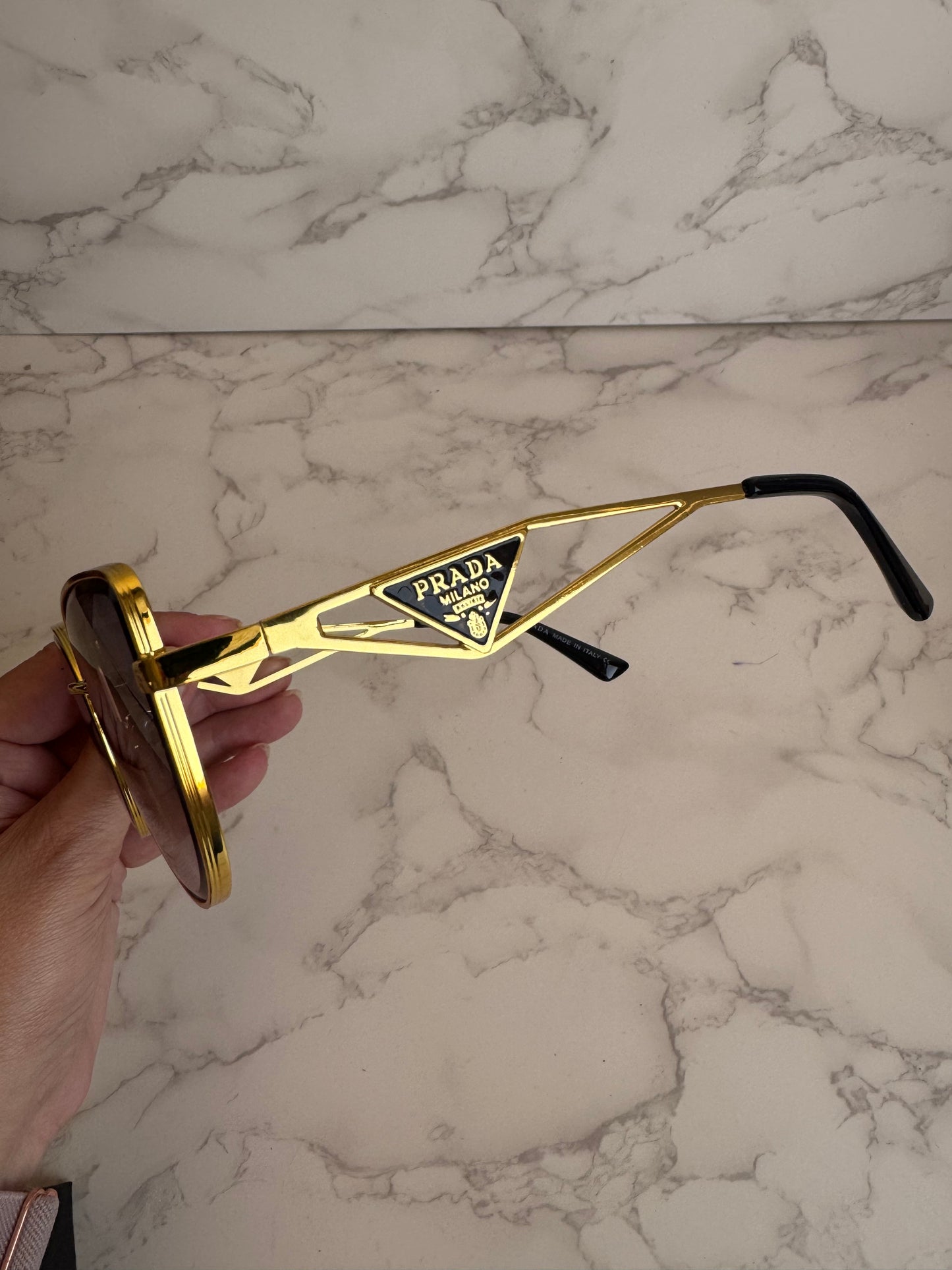Preda Gold Metal Sunglasses