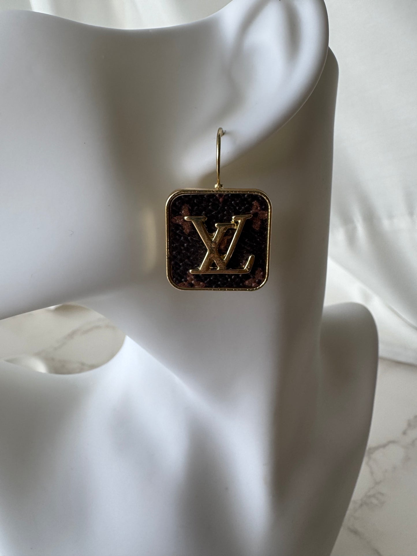 Louiva Canvas Square Σκουλαρίκια