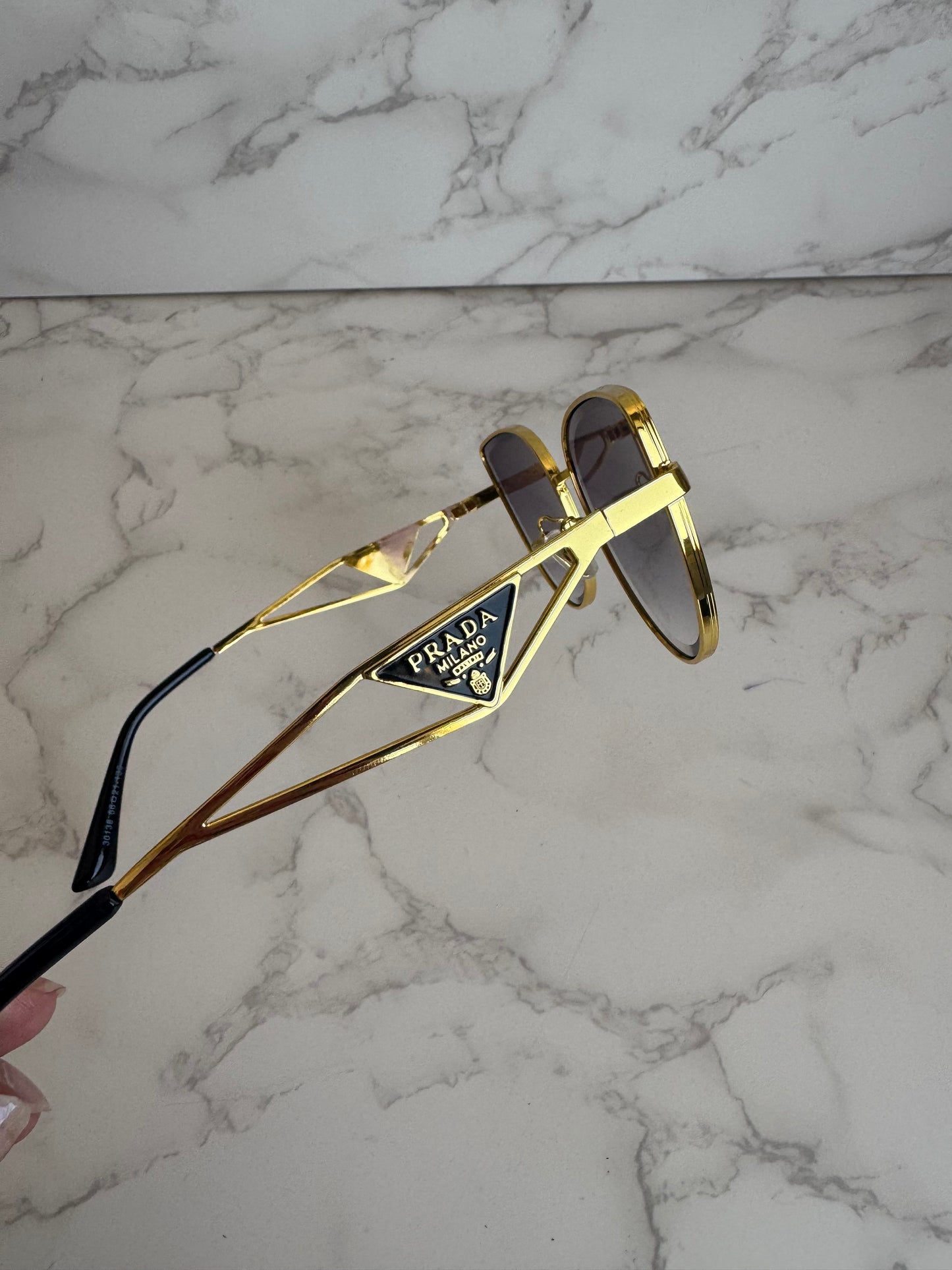 Preda Gold Metal Sunglasses