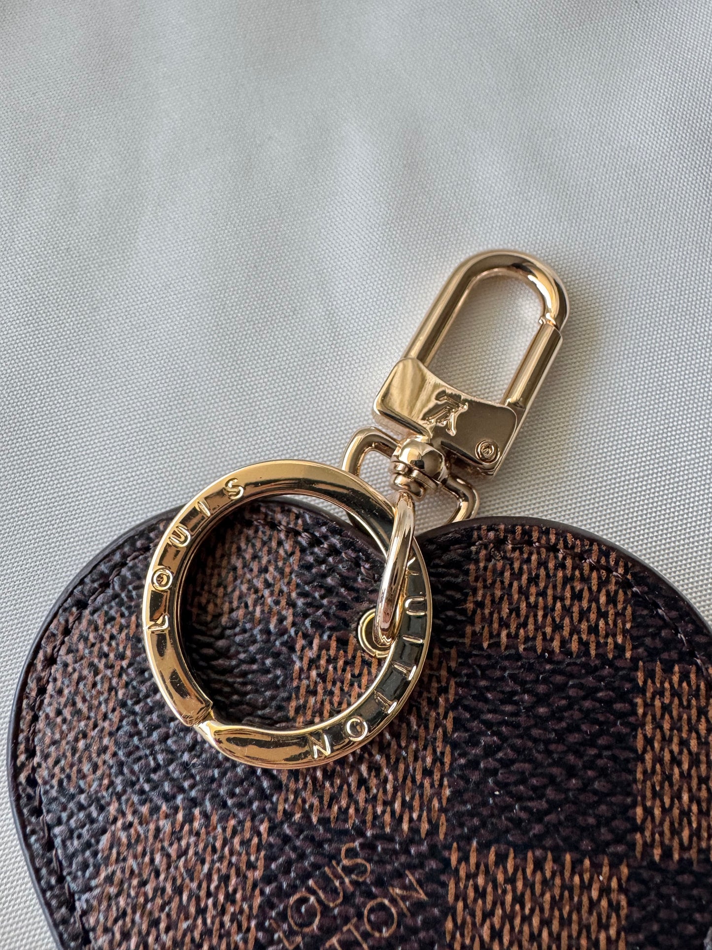 Louiva Canvas Heart Key Chain