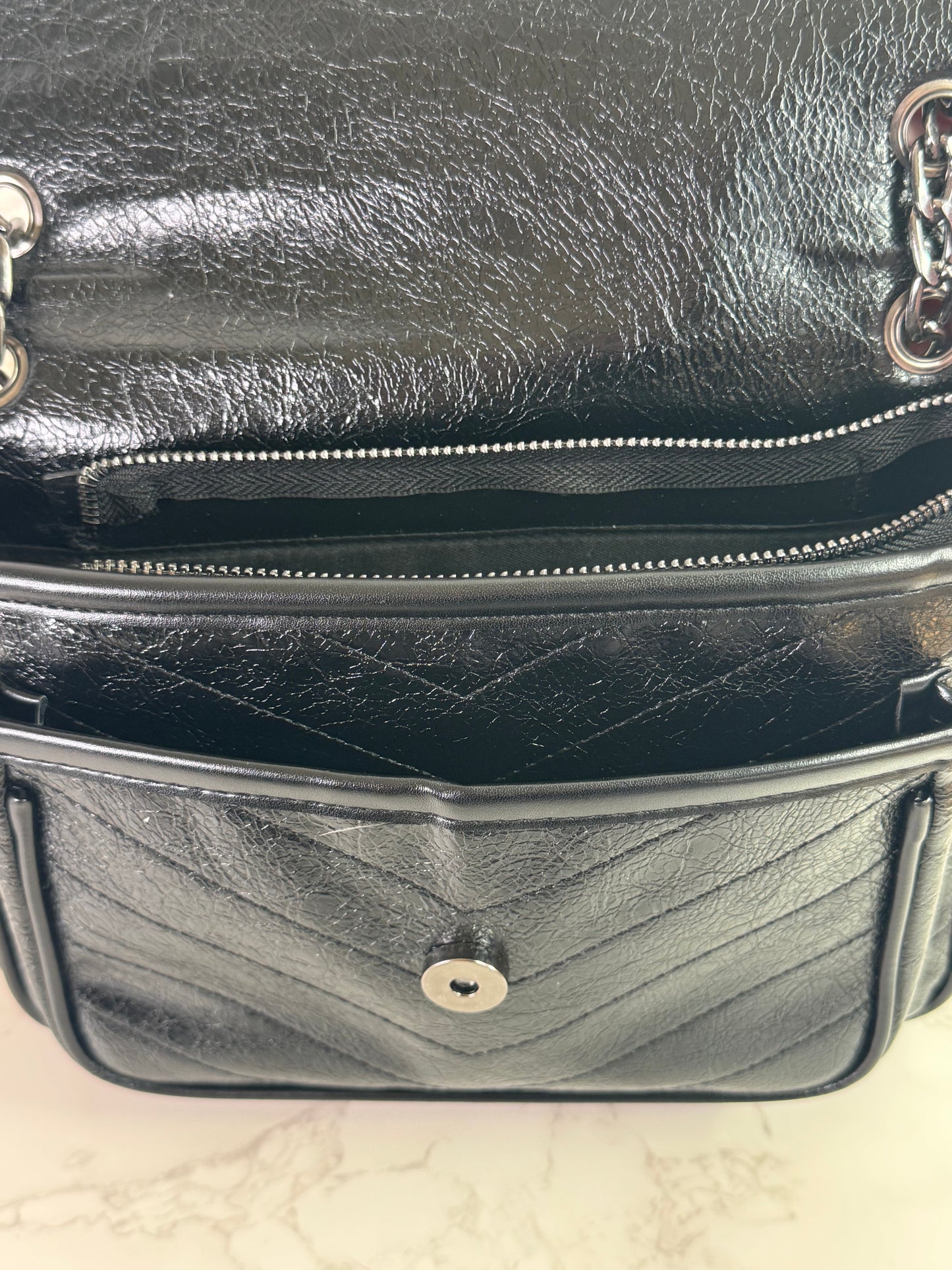Loren Leather Τσάντα (Μαύρο)