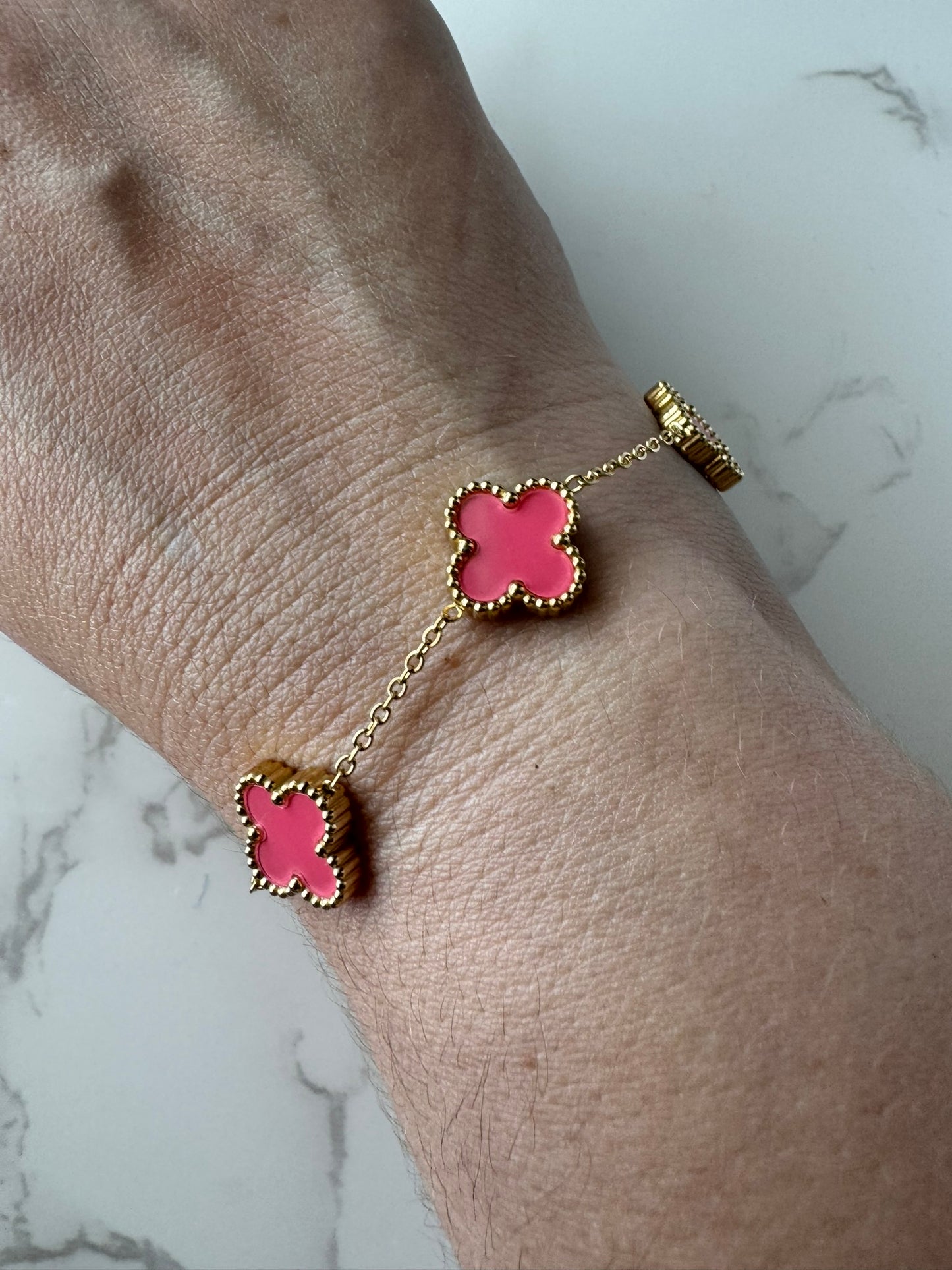 Pink Clover Βραχιόλι