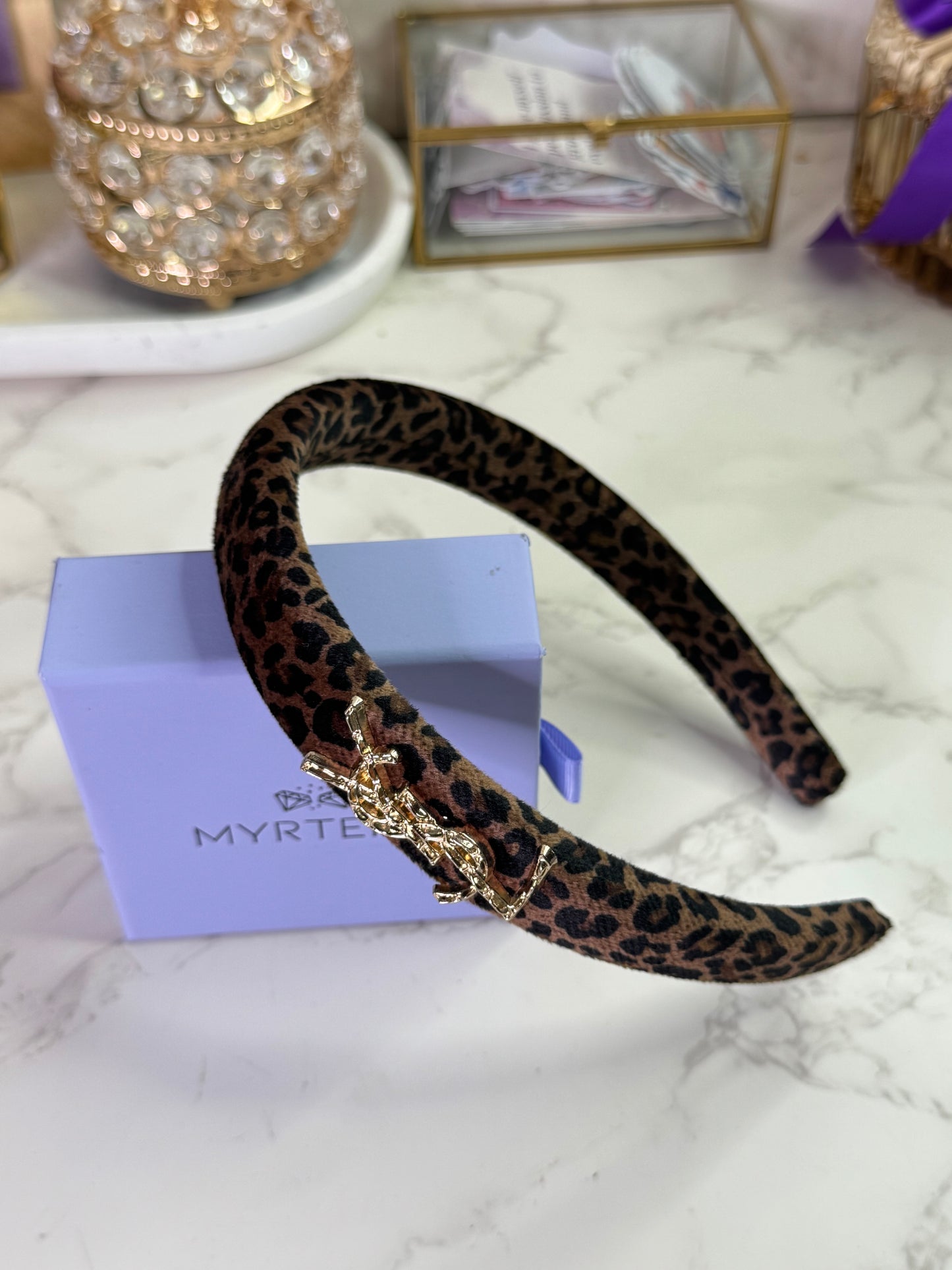 Loren Leopard Velvet Στέκα