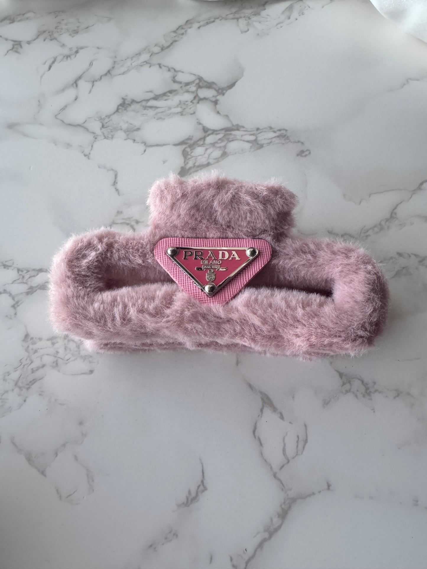 Prada Fur Hair Clip