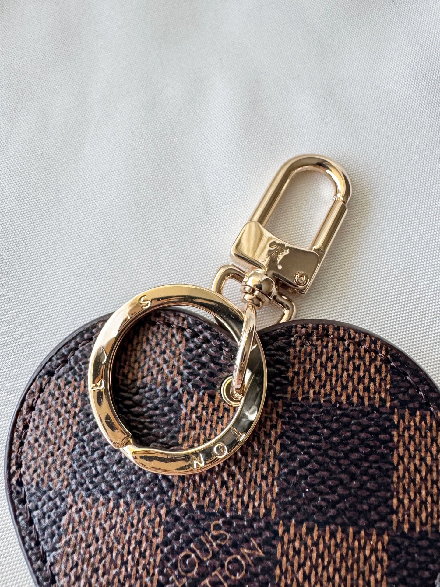 Louiva Canvas Heart Key Chain