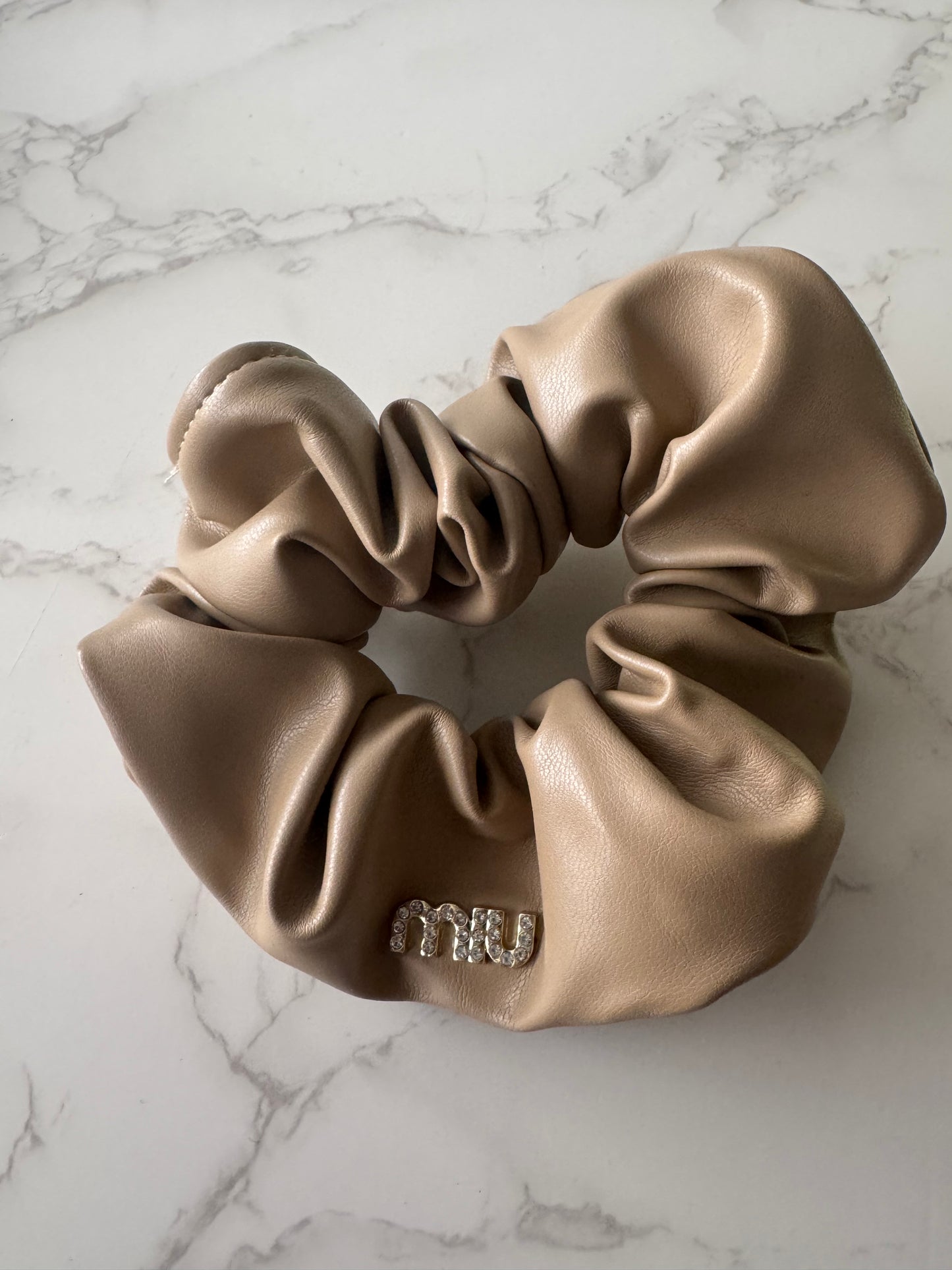 Miu Leather Scrunchie