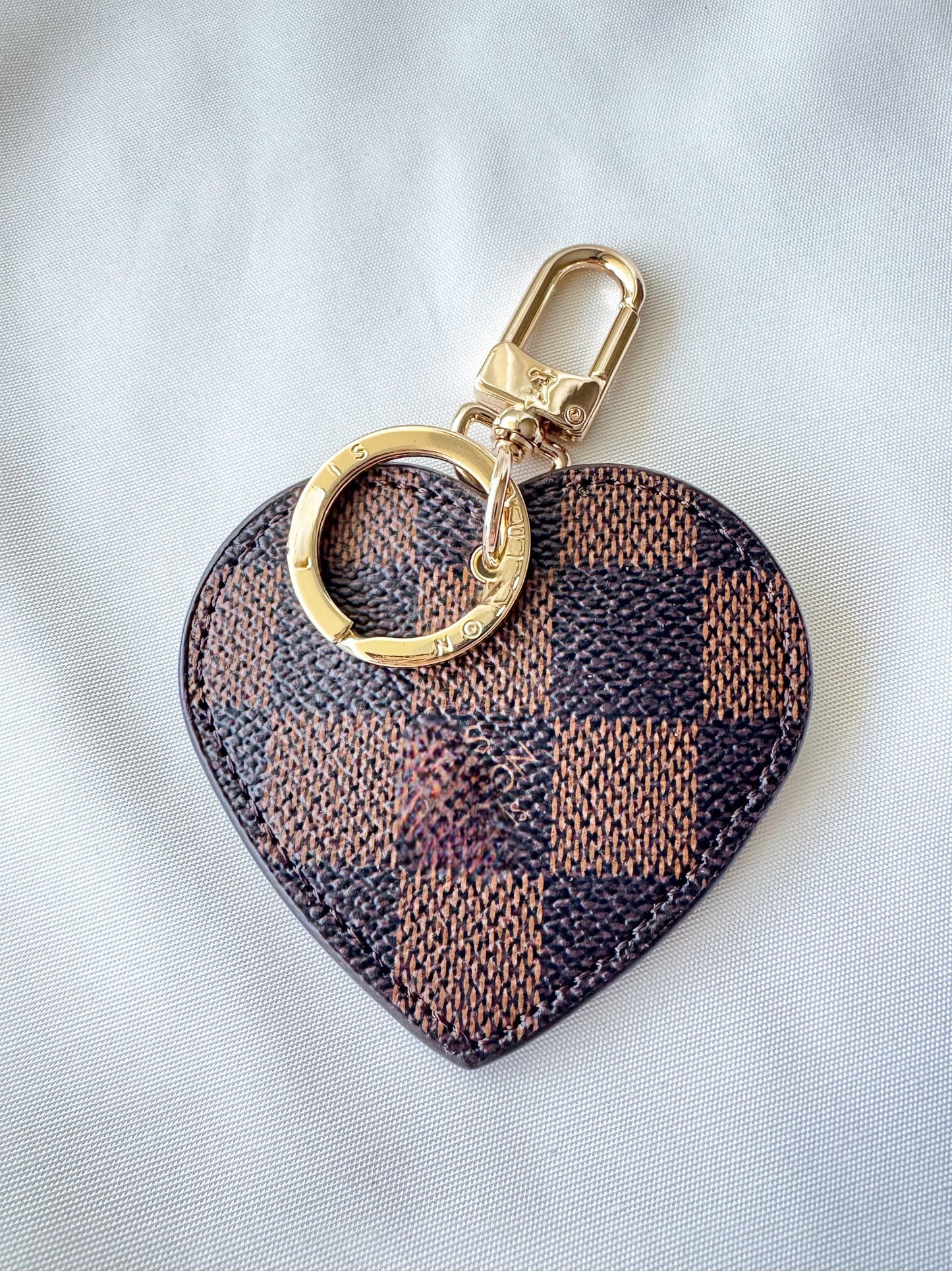 Louiva Canvas Heart Key Chain