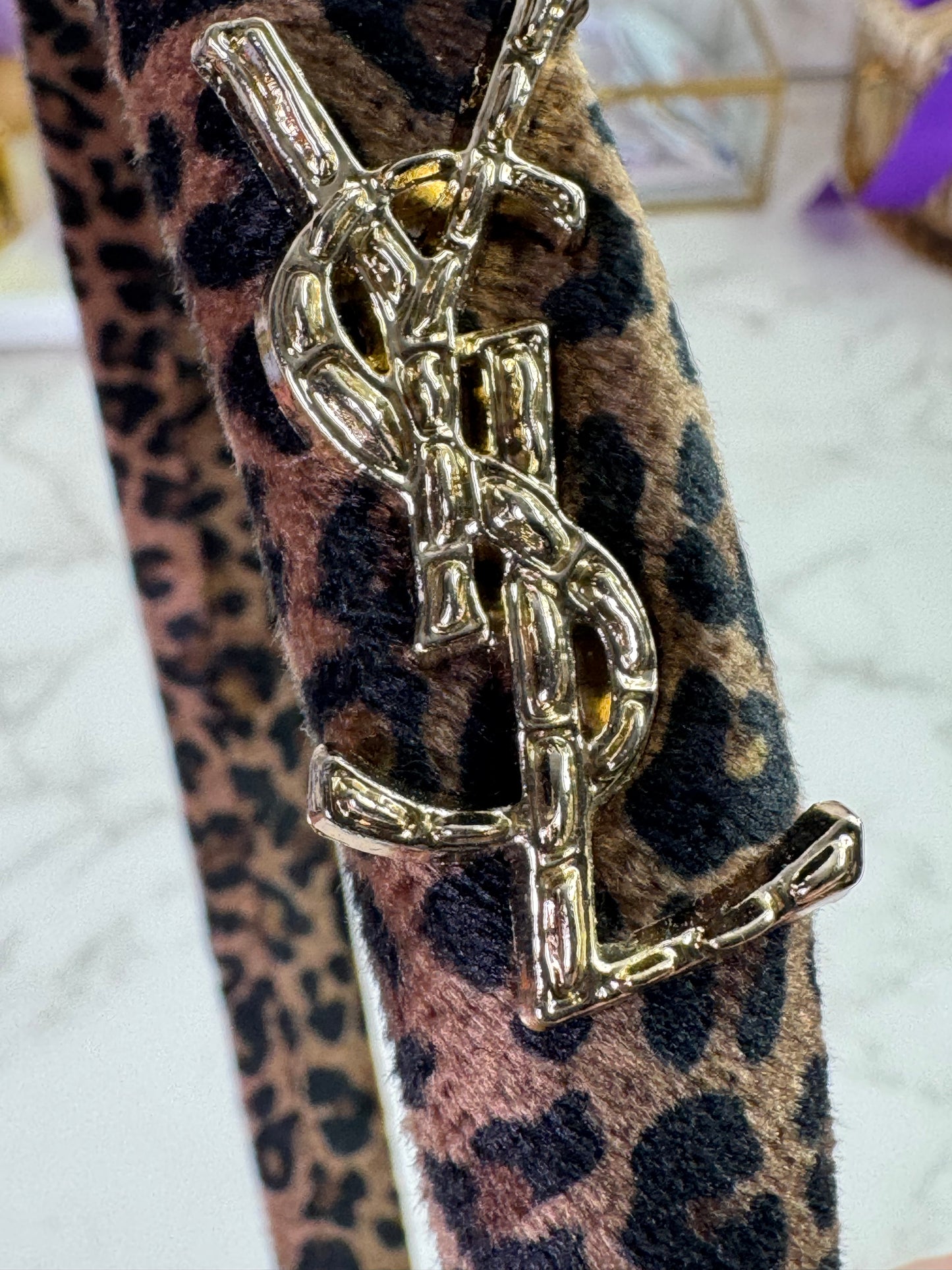 Loren Leopard Velvet Στέκα