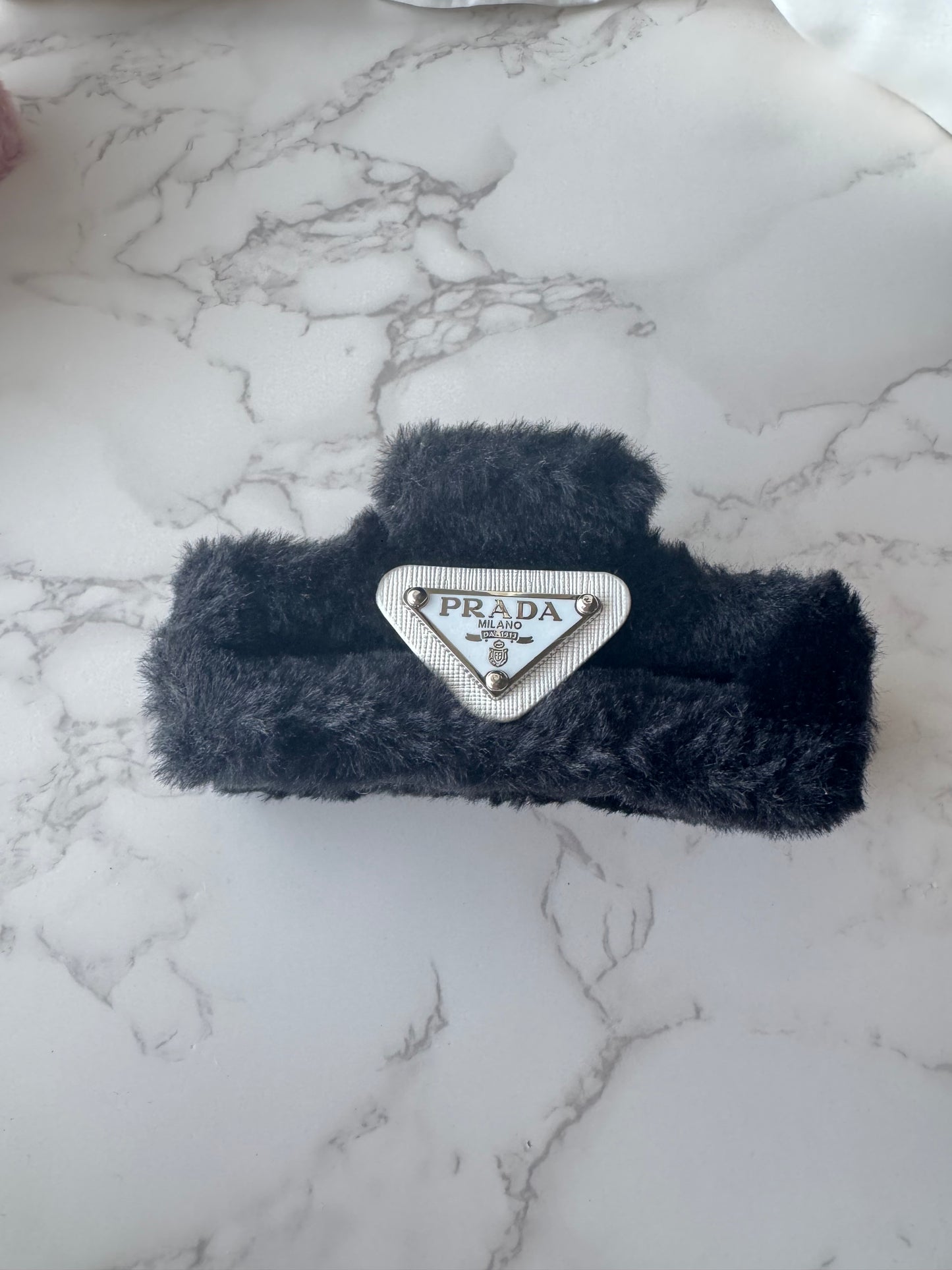 Prada Fur Hair Clip
