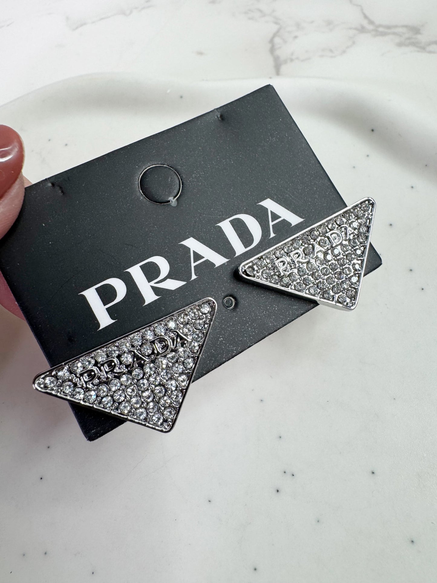Preda Sparkly Triangle Σκουλαρίκια