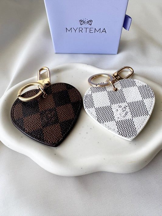 Louiva Canvas Heart Key Chain