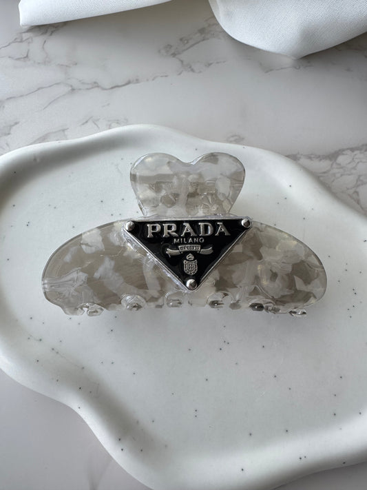 Prada Leopard Hair Clip