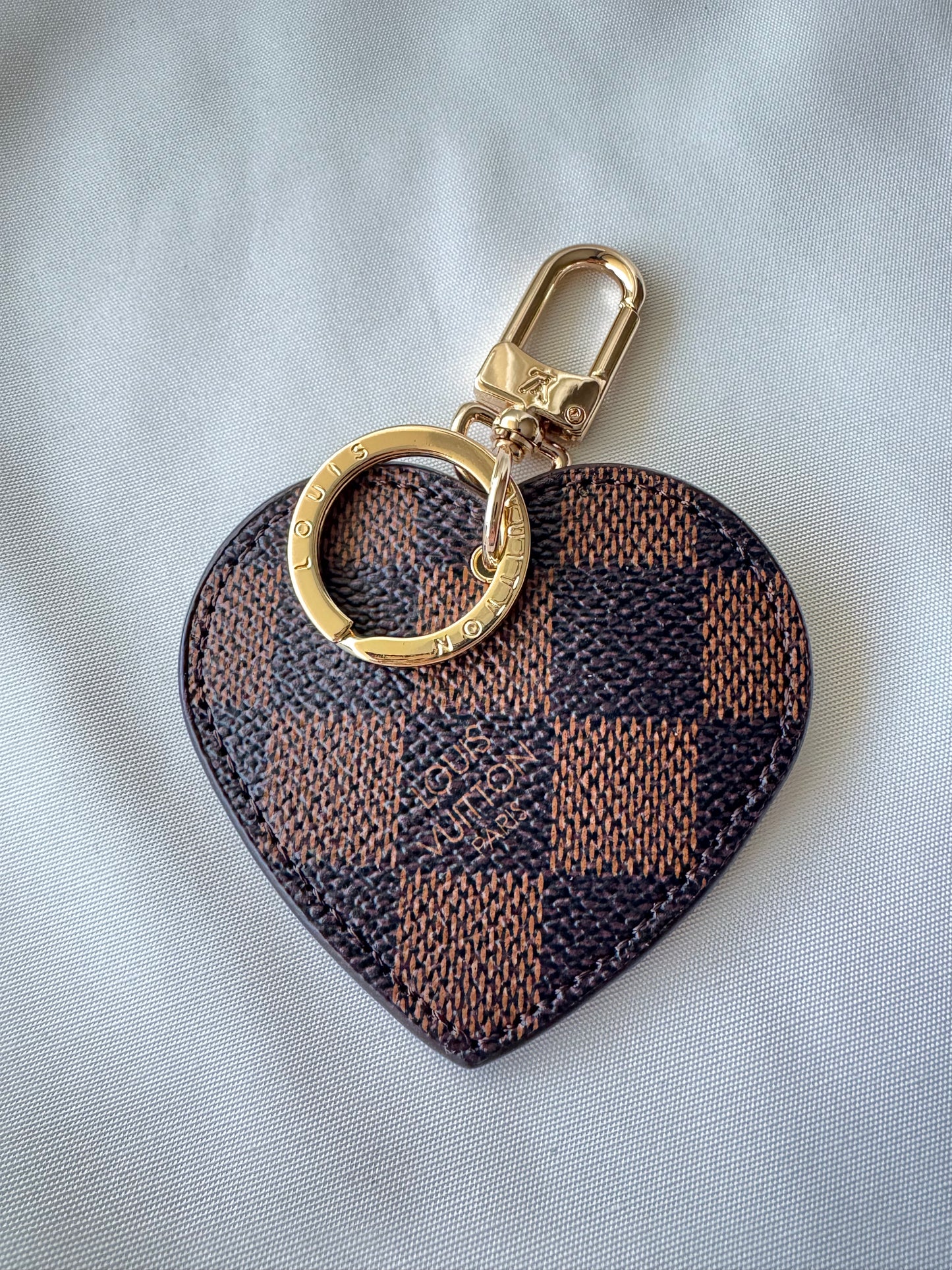Louisa Canvas Heart Key Chain