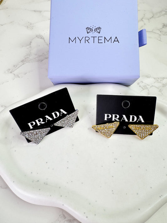 Preda Sparkly Triangle Σκουλαρίκια