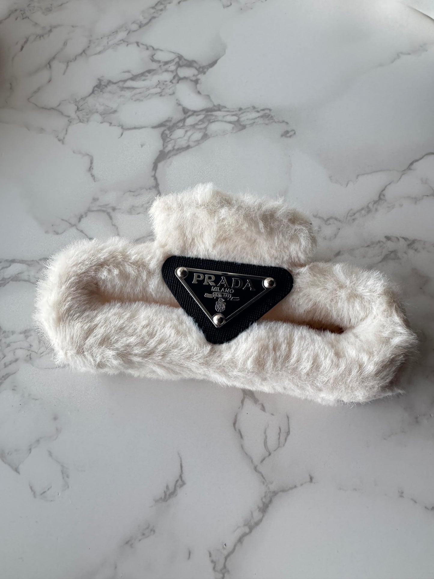 Prada Fur Hair Clip