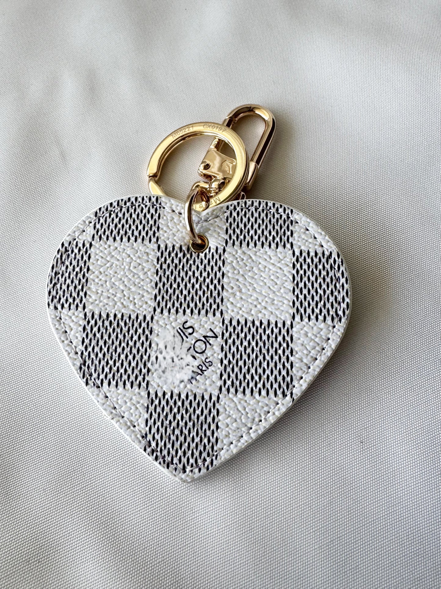 Louiva Canvas Heart Key Chain