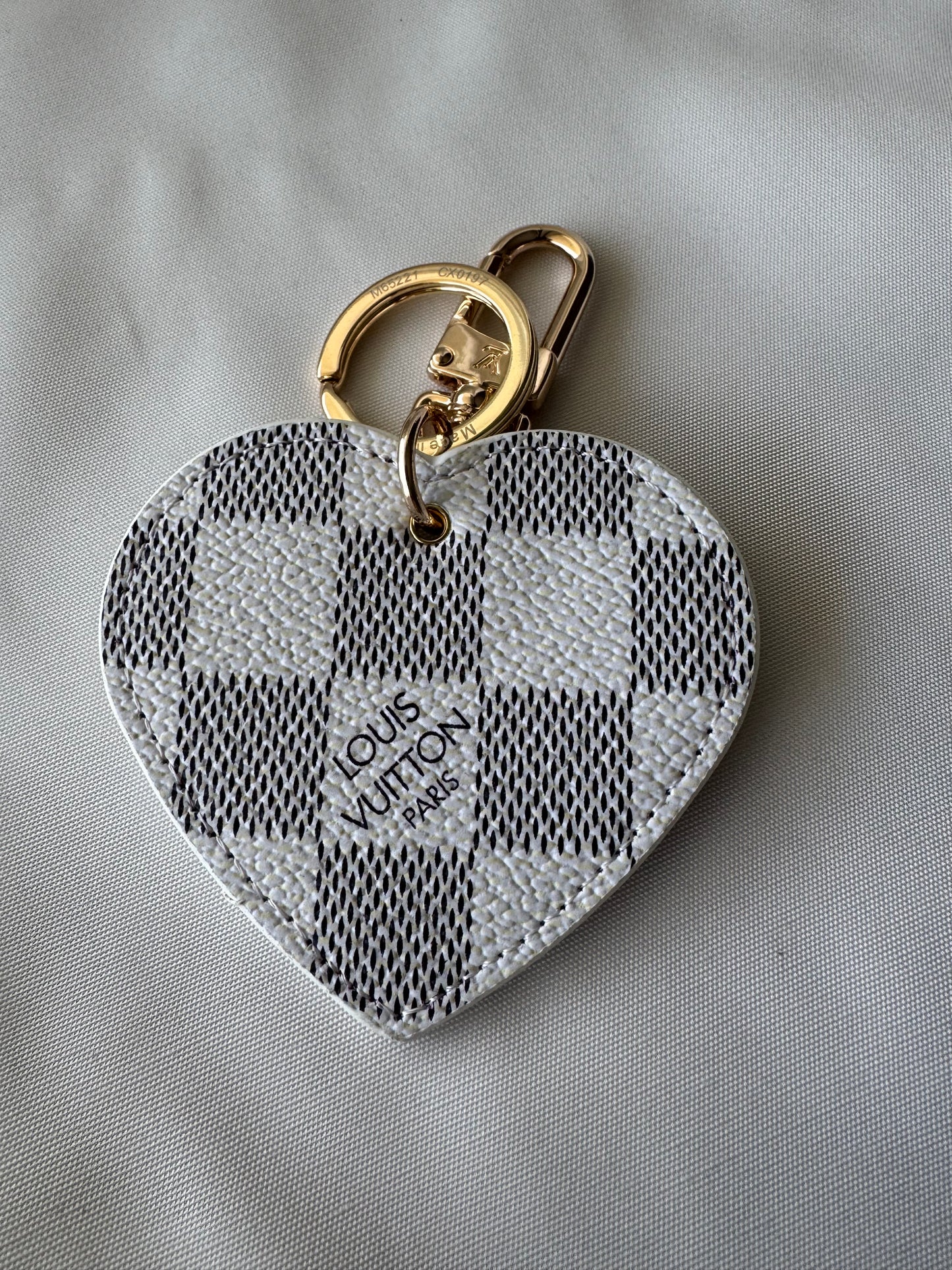 Louisa Canvas Heart Key Chain
