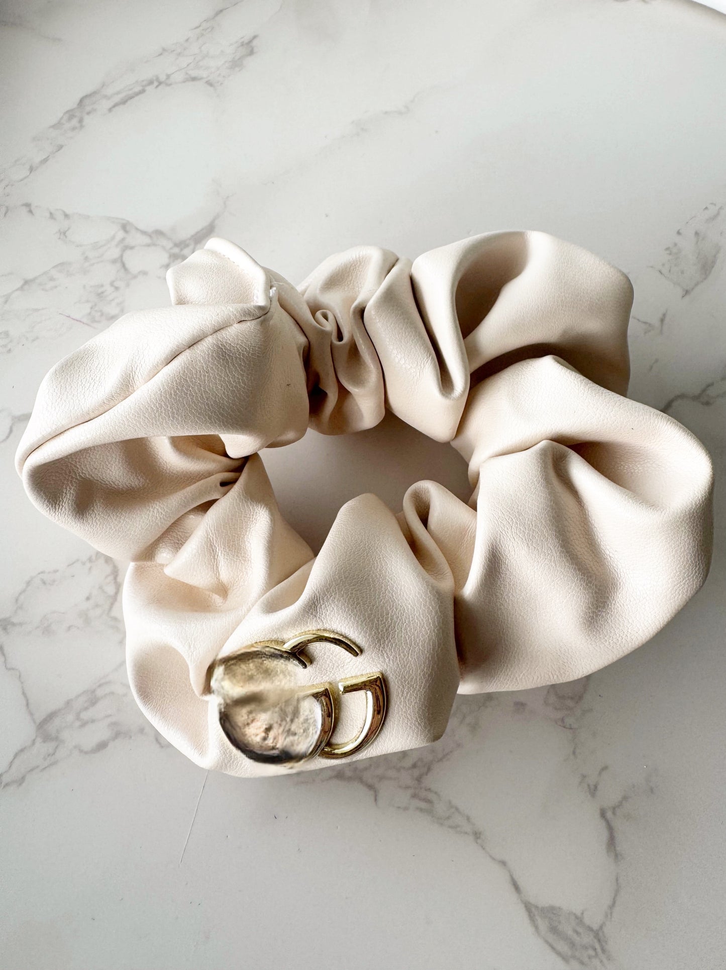 GG Leather Scrunchie