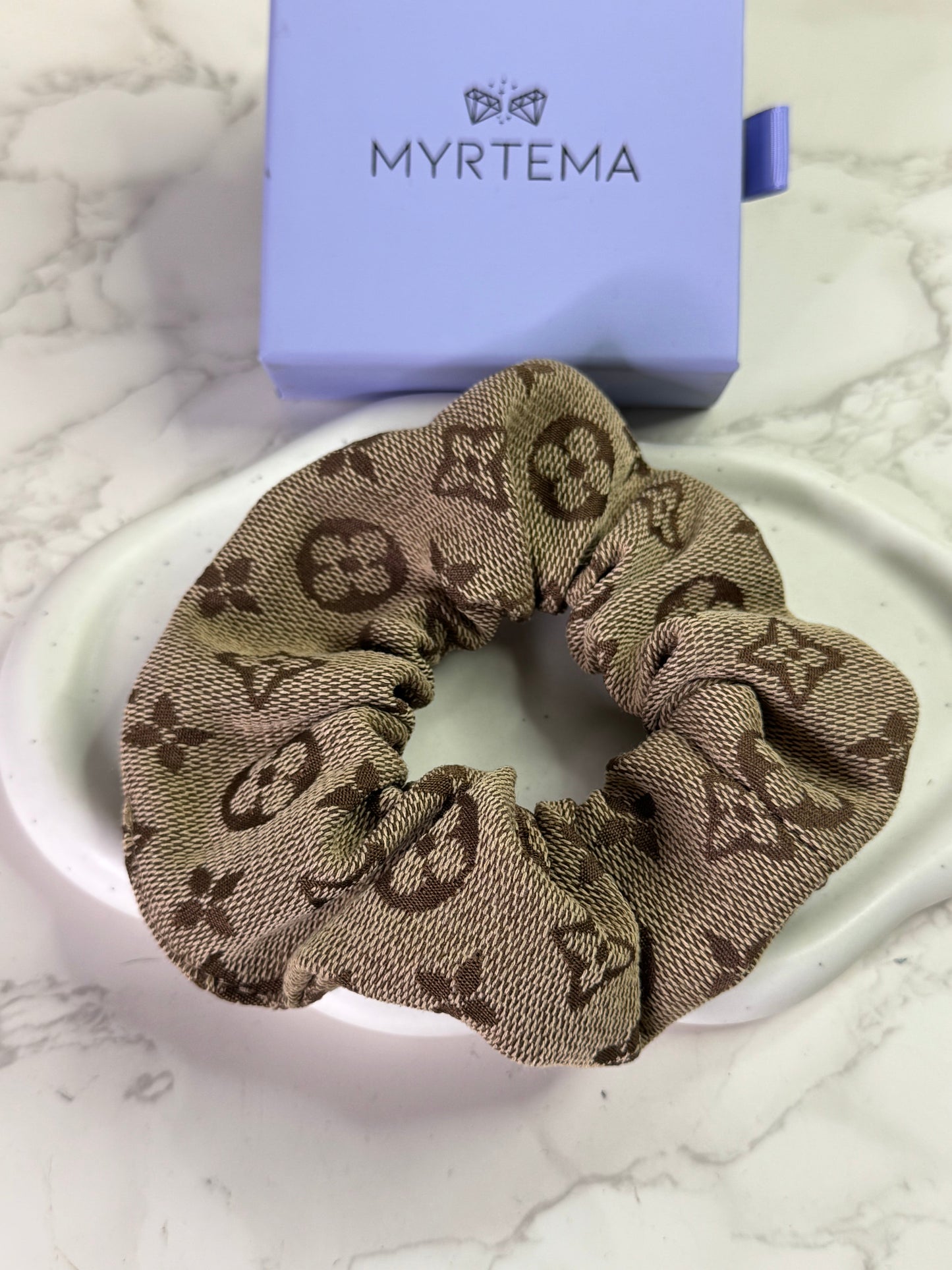 LV Fabric Scrunchie