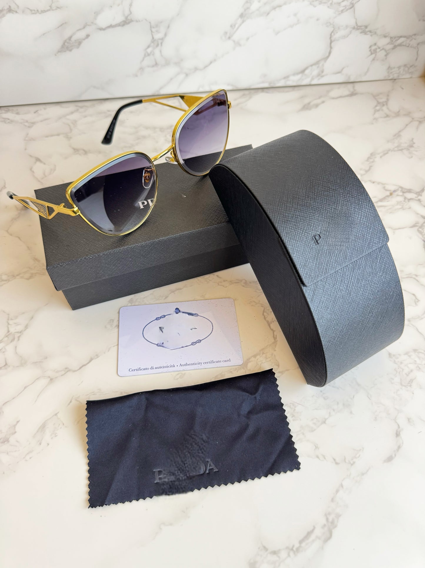 Preda Gold Metal Sunglasses