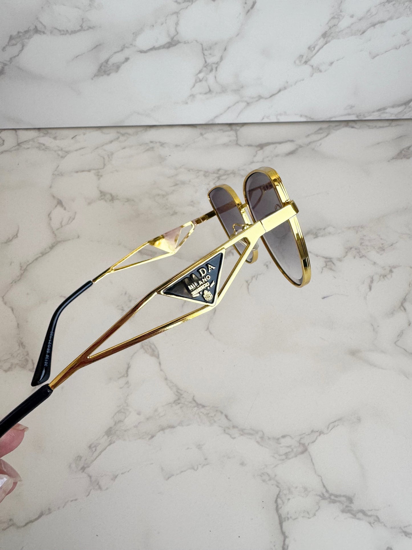 Preda Gold Metal Sunglasses