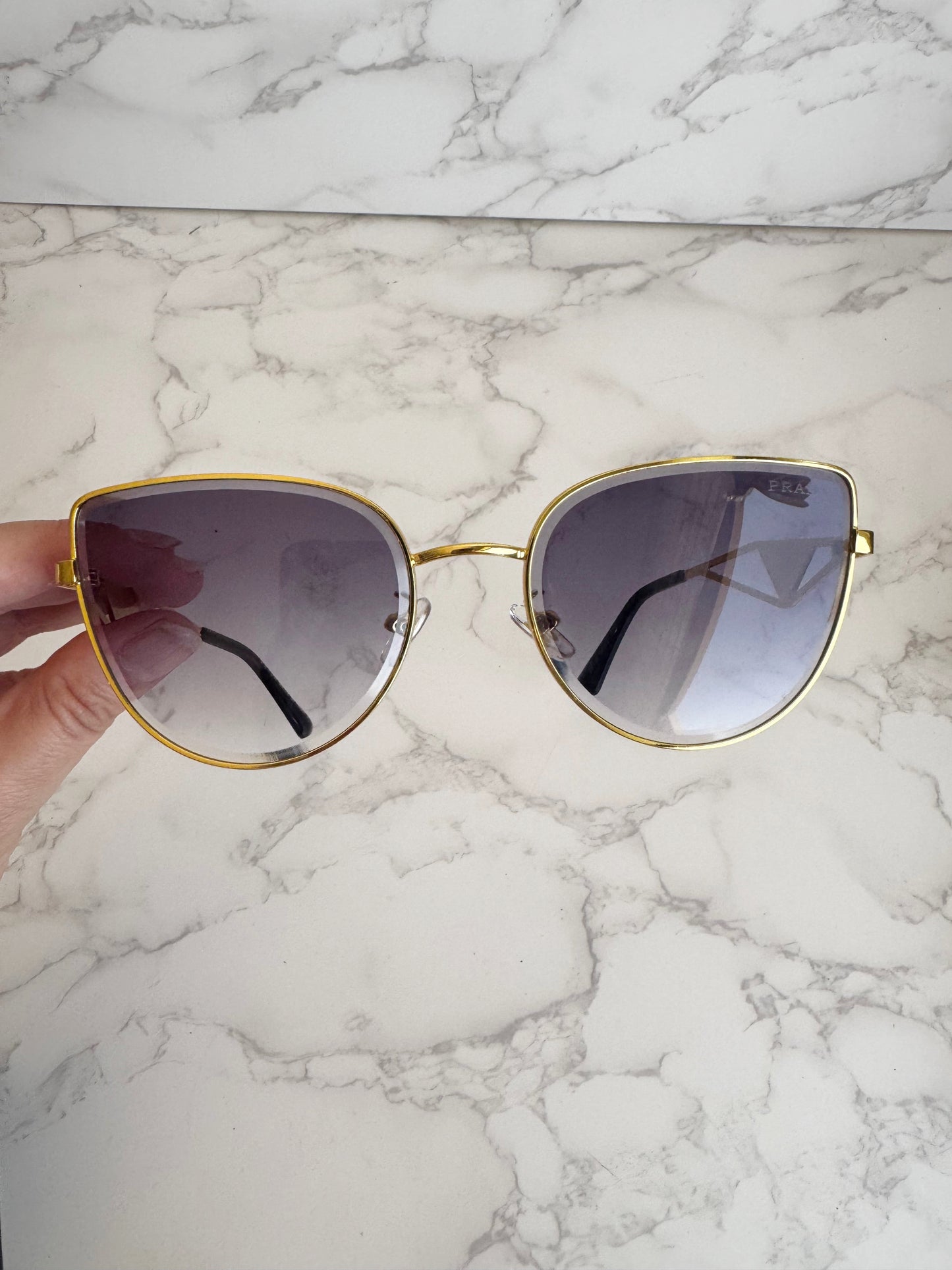 Preda Gold Metal Sunglasses