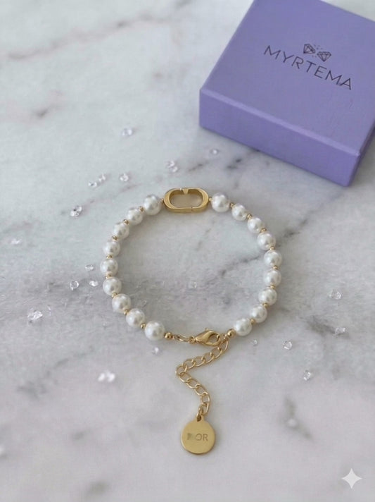Diora White Pearls Βραχιόλι