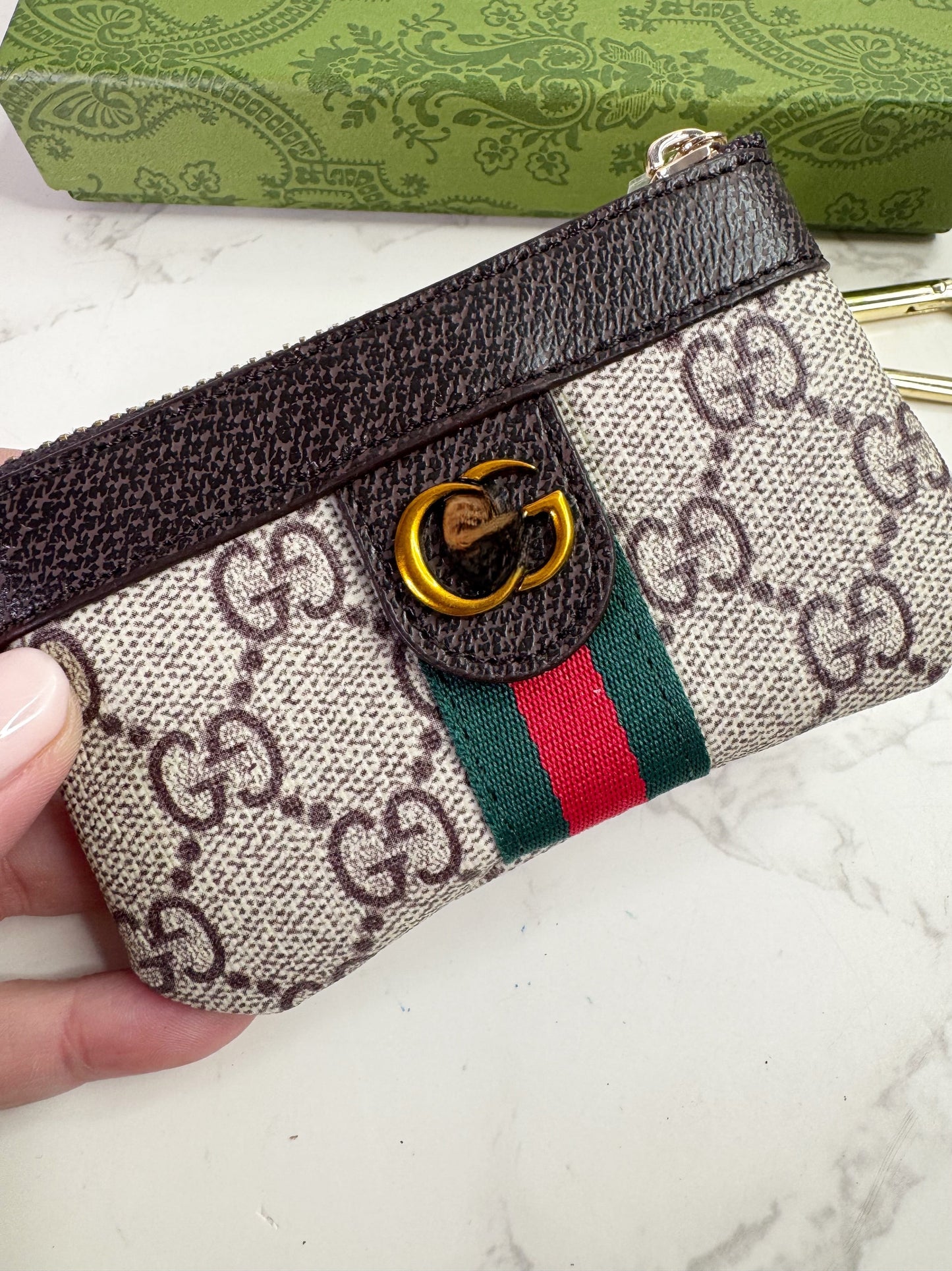 GG Red Green Mini Wallet