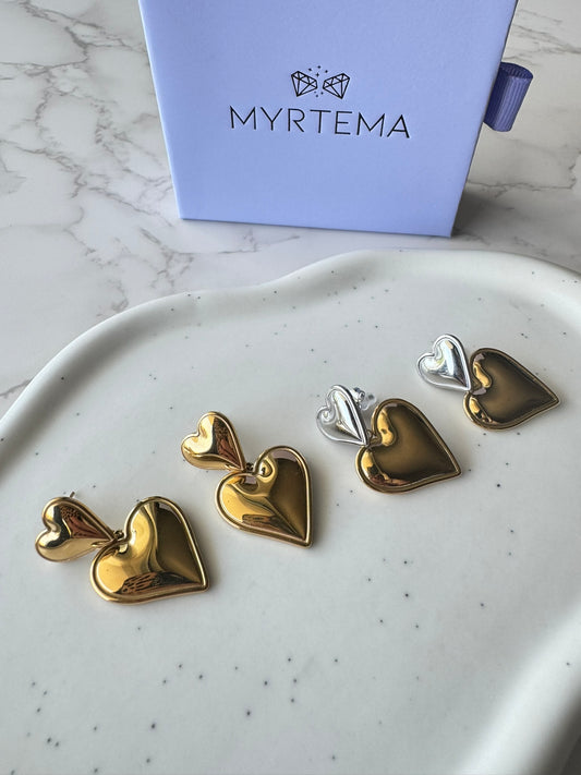 Heart on Heart Σκουλαρίκια